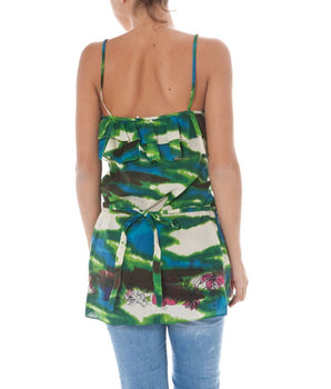 John Galliano Green Cotton Women's Top