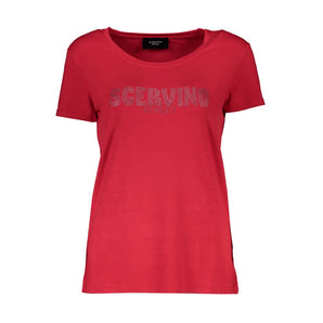 Camiseta de elastano roja Scervino Street para mujer