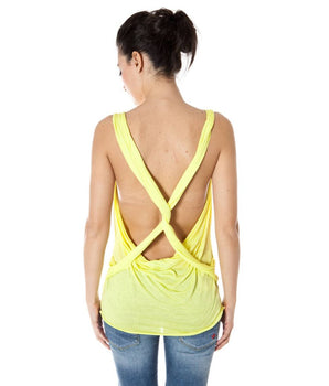 Zuelements Yellow Viscose Women's Top