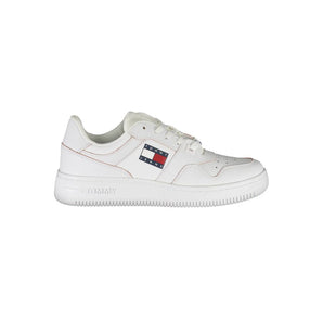 Zapatilla Tommy Hilfiger de cuero blanco para mujer
