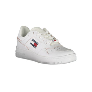Zapatilla Tommy Hilfiger de cuero blanco para mujer