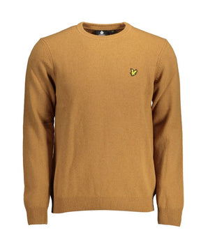 Lyle &amp; Scott Brown Wool Men Sweater
