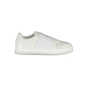 Zapatilla Calvin Klein de cuero blanco para mujer
