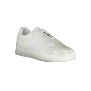 Zapatilla Calvin Klein de cuero blanco para mujer