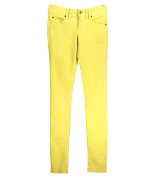 John Galliano Yellow Cotton Women Jeans