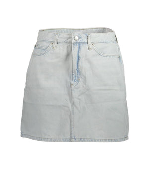 Calvin Klein Light Blue Cotton Women Skirt