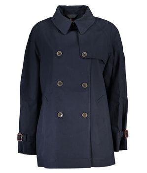 Tommy Hilfiger Blu Cotton Women Trench Coat