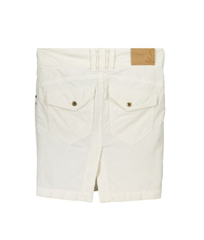 Patrizia Pepe White Cotton Mini Skirt