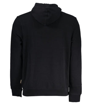 Napapijri Black Cotton Men's Hooded Sweater