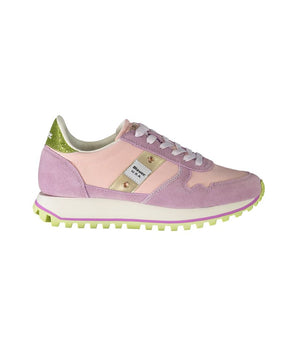 Blauer Rosa Poliuretano Donna Sneaker