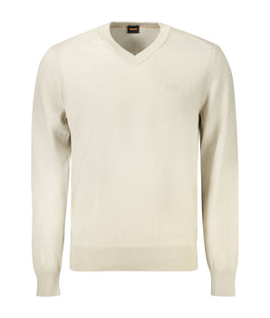 Hugo Boss Beige Cotton Men Sweater
