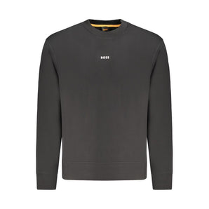 Hugo Boss Black Cotton Men Sweater