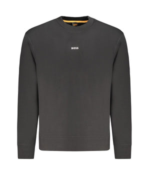 Hugo Boss Black Cotton Men Sweater