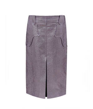 Tom Ford Purple Polyamide Midi Skirt