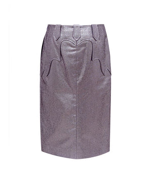 Tom Ford Purple Polyamide Midi Skirt
