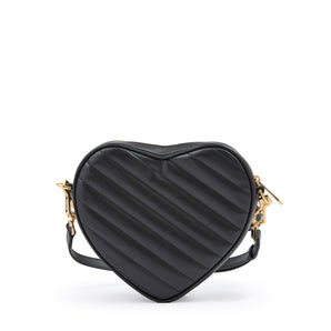 Gucci Black Leather Mini Heart Crossbody Bag