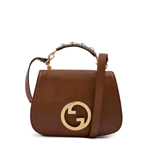 Gucci Roxy Brown Calfskin Shoulder Flap Bag