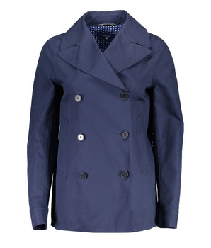 Chaqueta de mujer de algodón azul Gant