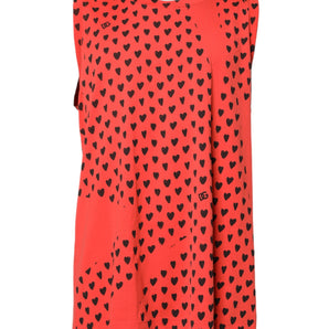 Camiseta sin mangas de algodón rojo con logotipo de corazón DG de Dolce &amp; Gabbana
