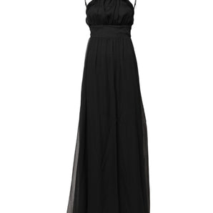 Marciano by Guess Black Tulle Pearl Sleeveless Long Gown Dress