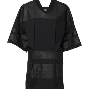 Camiseta Dolce &amp; Gabbana de algodón negra de manga corta con cuello en V