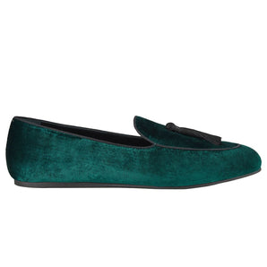 Charles Philip Green Velvet Loafer