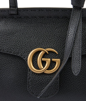 Gucci Black Leather GG Marmont Handbag