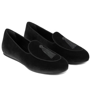 Charles Philip Black Velvet Loafer