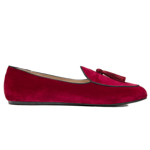 Charles Philip Red Velvet Loafer