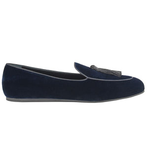 Charles Philip Blue Velvet Loafer