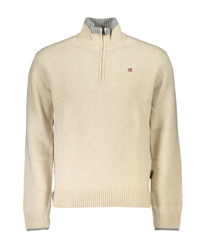 Napapijri Beige Fabric Men Sweater