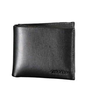 Calvin Klein Elegant Black Leather Dual-Compartment Wallet