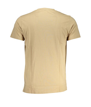 Cavalli Class Beige Cotton T-Shirt