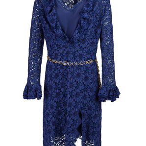 Gucci Blu Viscose and Cotton Mid Long Dress