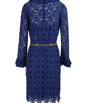 Gucci Blu Viscose and Cotton Mid-Length Dress