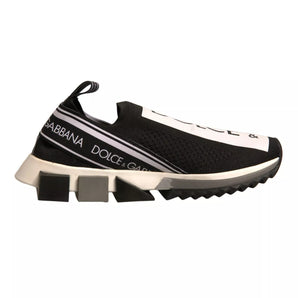 Zapatillas deportivas blancas y negras sin cordones Sorrento de Dolce &amp; Gabbana