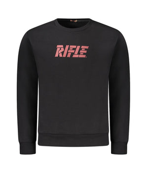 Rifle Black Cotton Men's Crewneck Sweater