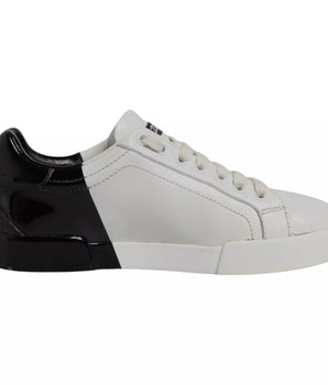 Zapatillas Dolce &amp; Gabbana Portofino blancas con logo negro para hombre