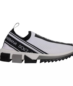 Zapatillas deportivas blancas y negras sin cordones Sorrento de Dolce &amp; Gabbana