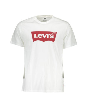 Levi's White Cotton Men T-Shirt