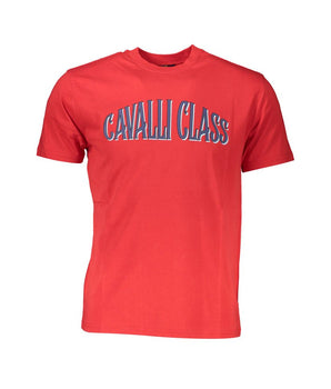 Cavalli Class Red Cotton Men T-Shirt