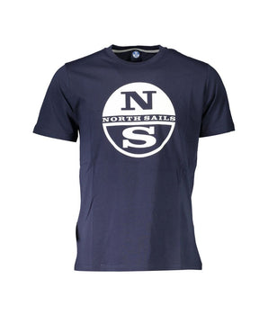 North Sails Blue Cotton Men T-Shirt