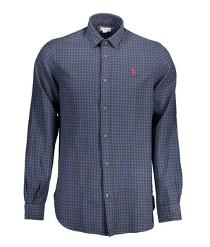 U.S. POLO ASSN. Blue Cotton Men Shirt