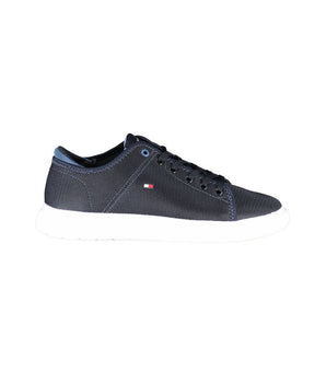 Tommy Hilfiger Blue Recycled Polyester Men Sneaker