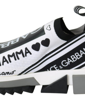 Zapatillas Sorrento blancas y negras sin cordones de Dolce &amp; Gabbana