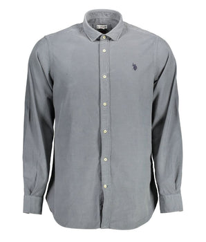 U.S. POLO ASSN. Blue Cotton Men Shirt