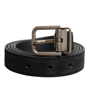 Cinturón clásico con hebilla metálica de piel de becerro negra de Dolce &amp; Gabbana