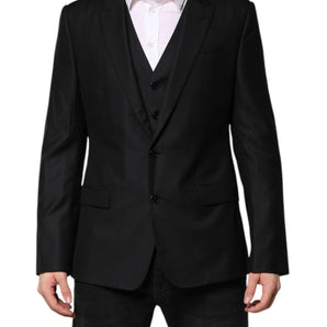 Chaqueta de dos piezas de Dolce &amp; Gabbana con botonadura sencilla en negro