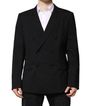 Dolce &amp; Gabbana Black MARTINI Double Breasted Suit Jacket