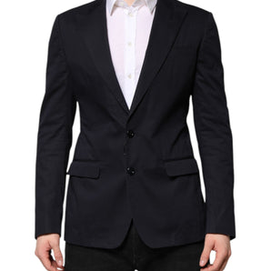 Chaqueta de traje azul oscuro de algodón TAORMINA de Dolce &amp; Gabbana